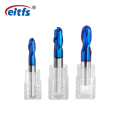 Blue Coated HRC 65 Carbide End Mill with Inch Sizes